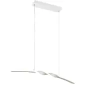 Reality Suspension LED, métal, blanc, réglable en hauteur, H 150 cm