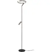 Lucide APPLAUSE – Lampe sur pied – Ø 33 cm – LED à intensité variable – Température de couleur réglable – 2700 K / 4000 K – Fer gris – Finition gris fer