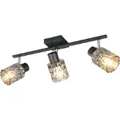 TRIO Plafonnier Jack noir 3 lumières