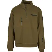 Brandit Tactical Half Zip Sweatshirt Vert L Homme