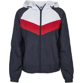 Urban Classics Veste mi-saison bleu marine / rouge feu / blanc