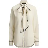 Ralph Lauren Chemisier 'FREDELLA' ivoire / bleu marine