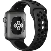 Crong Bracelet Duo Sport pour Apple Watch 38/40/41/42 mm (Gris/Noir)