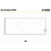GLYCO Coussinet de vilebrequin 01-4729/4 STD
