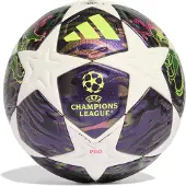 Adidas Balle 'UEFA Champions League Final Pro' jaune fluo / violet / noir / blanc