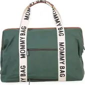 Childhome Sac à Langer Childhome Mommy Bag Signature Canvas Green