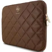 GUESS Manchon GUCS14ZPSQSSGW 14" brązowy/brown Quilted 4G (14"), Sac pour notebook, Marron