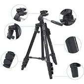 Fotopro X1 (Digi 3400+SJ 85+GA 1) Tripode en aluminium (Métal), Trépied, Argent