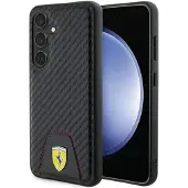 Ferrari Coque rigide Carbon Stitched Bottom pour Samsung Galaxy S24 6.2" Noir - FEHCS24SN3PUK