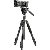 Fotopro Tripode vidéo S5i Pro (Métal), Trépied, Noir