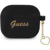 GUESS Gua3Lschsk Airpods 3 Coverczarny/Black Silicone Charm Heart Collection