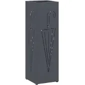 vidaXL Porte-parapluie Anthracite 15,5 x 15,5 x 49 cm Métal