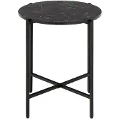 Ebuy24 Lamoine table d'angle noire.