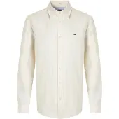Tommy Hilfiger Dm0dm22761 Linen Long Sleeve Shirt Blanc 2XL Homme
