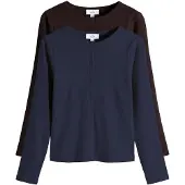 The Set Cardigan marine / brun foncé