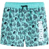Next Shorts de bain bleu clair / noir / blanc