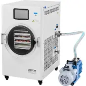 Vevor Lyophilisateur lyophilisateur Équipement de séchage (capacité de 4 à 6 kg) pour aliments avec plateaux à 4 couches & température et durée réglables, pour fruits Fruit blanc