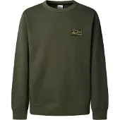 Pepe Jeans pour homme. PM5800139 Sweatshirt Soren vert olive (M), Casuel, Coton