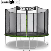 Zipro Trampoline Jump Pro Out | 10FT Ø 312 cm | Trampoline de jardin Trampoline pour enfants Kit complet avec filet extérieur, échelle et housse de protection, pour l'extérieur, vert