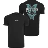 Mister tee T-Shirt 'Spread Your Wings And Fly' turquoise / noir / blanc