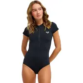 Roxy Shorty Femme à Manches Courtes Avec Zip Frontal Essentials