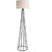 Opviq , lampadaire industriel 100 % métal, couleur crème, hauteur 155 cm, douille E27 (max. 40 W), abat-jour en tissu (21 x 38 cm) | Un design élégant pour les intérieurs modernes.