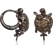 Lancaster Jlaearturtle3 Earrings Doré Femme