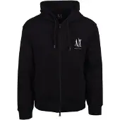 Armani Exchange Veste de survêtement noir / blanc