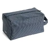 HAY Toilettas Grid Wash Bag Medium Dark Blue, Trousse de toilette, Bleu