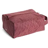 HAY Toilettas Grid Wash Bag Small Burgundy, Trousse de toilette, Rouge