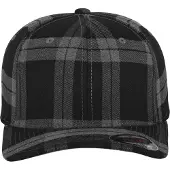 Flexfit Casquette 'Tartan Plaid' gris foncé / noir