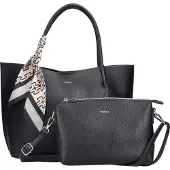 Rieker Sac à main et petit sac bandoulière - - Kukino - Noir - Fermeture rabat aimanté &amp; zip - Petit sac bandoulière réglable