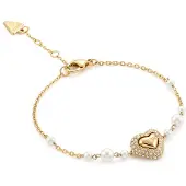 GUESS Bracelet 'Beloved' or / blanc perle