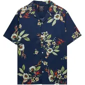 Superdry Hawaiian Print Short Sleeve Shirt Bleu XL Homme