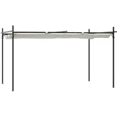 Syfax Pergola avec toit rétractable crème 395x292x230 cm
