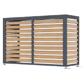 Westmann Boîtier Boxa M pour pompe à chaleur, imitation bois, dimensions 140 x 50 x 97 cm