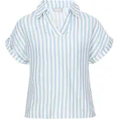 Usha Chemisier 'Casual' bleu clair / blanc