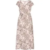 Usha Robe 'Casual' marron / noir / blanc