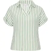 Usha Chemisier 'Casual' menthe / blanc