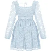 Faina Robe bleu clair