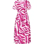 IZIA Robe d’été 'Festival' rose / rose foncé / blanc