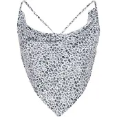 Faina Haut 'Festive' bleu-gris / blanc