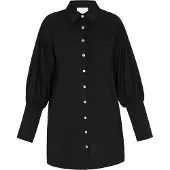 Usha WHITE LABEL Chemisier 'Minimalistic' noir