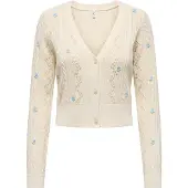ONLY Cardigan 'ONLBIRTIE' écru / bleu roi / olive