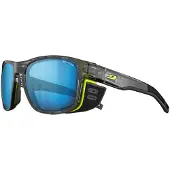Julbo Lunettes de soleil polarisées Shield M, verres transparents Spectron HD Polarized/CAT4, verres transparents Spectron HD Polarized/CAT4