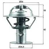 MAHLE ORIGINAL Thermostat d'eau TX 180 86D