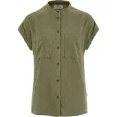 Fjällräven Övik Hemp Short Sleeve Shirt Vert S Femme