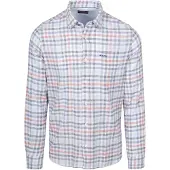 NZA Chemise Picton Mélange Lin Multicolore À Carreaux Bleu Multicoloré Rouge taille M