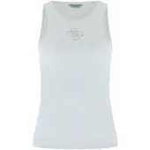 GUESS W6rp39kd092 Sleeveless T-shirt Bleu M Femme