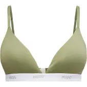 HUGO Soutien-gorge olive / blanc